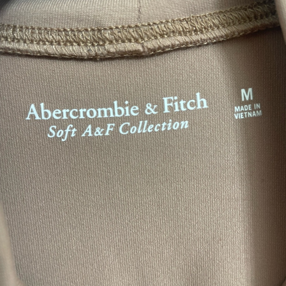 Abercrombie & Fitch Soft A&F collection long sleeve tan bodysuit